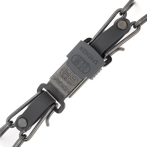 Herm Sprenger Black Stainless Steel Dog Collar with Quick Release ClicLock Buckle O-Ring Biothane Insert Training Collar Made in Germany (Black, 23in x 3.2mm(Neck Size up to19-20in))