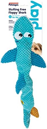Petstages Stuffing-Free Floppy Shark Plush Dog Toy, Large