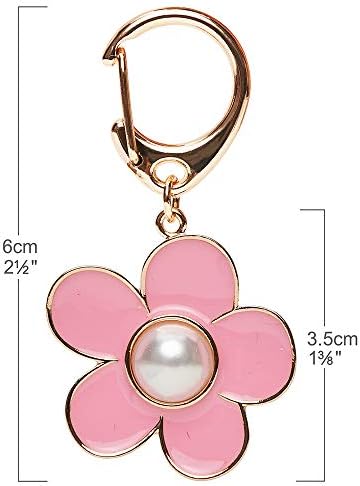 Blueberry Pet Cute Accessory Set of Floral Collar Slide Hair Clip and Pedant for Dogs & Cats, Pink Bowtie and Sunflower Pendant