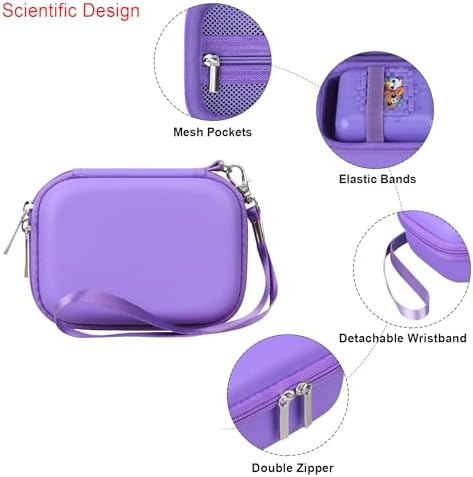 Elonbo Carrying Case for Bitzee Disney/Bitzee Magicals/Bitzee Interactive Toy Digital Pet, Bitzee Digital Virtual Toy Hard Travel Bag, Electronic Pets Toys Storage Cover Holder, Purple