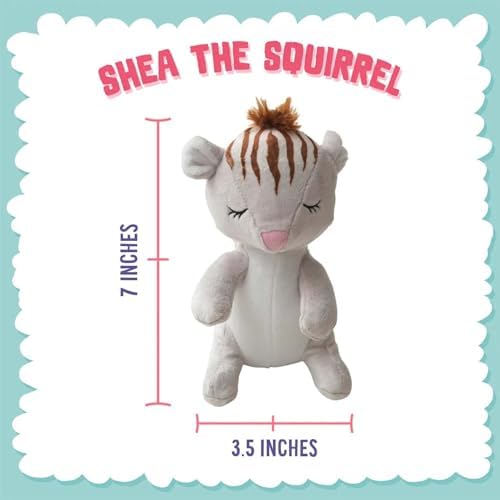SNUG AROOZ Shea the Squirrel Plush Dog Toy with Repair Patch – Fun, Engaging & Squeaky – Made from Recycled Materials – Perfect for Active Play & Chewing