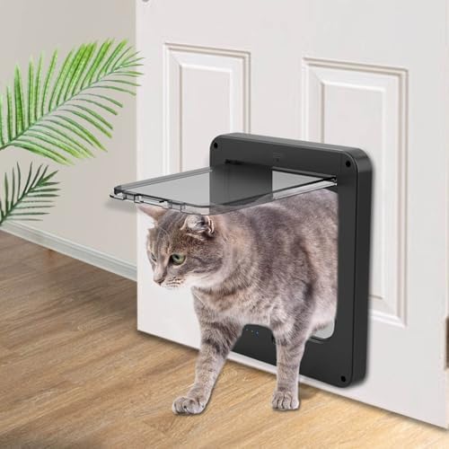 Smart Steel Pet Door Frid Technology Motion-Activated Access Scratch-Proof Design Setup for Multi-Cat Homes Metal Door
