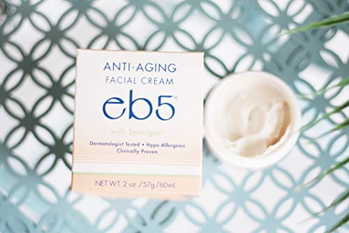 eb5 Anti-Aging Face & Neck Cream with Synergex Formula for Men/Women | Alleviates Appearance of Fine Lines & Wrinkles | Vitamin E, A, B5, Oat Kernel Complex | 2 Oz
