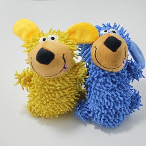 Lettuce Pets Squeaky Dog Plush Toy - Soft, Durable & Interactive Chew Toy for Small, Medium, and Large Dogs, Perfect for Playtime and Training (Blue)