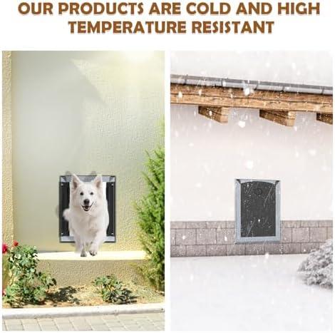HIDROSIL Large Dog Door for Wall, French Style, Aluminum Frame, Heavy Duty