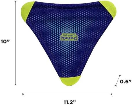 Outward Hound FlyFetch Flyer Dog Toy, Lightweight, Floats in Water, All Breeds, 10" x 11.2"