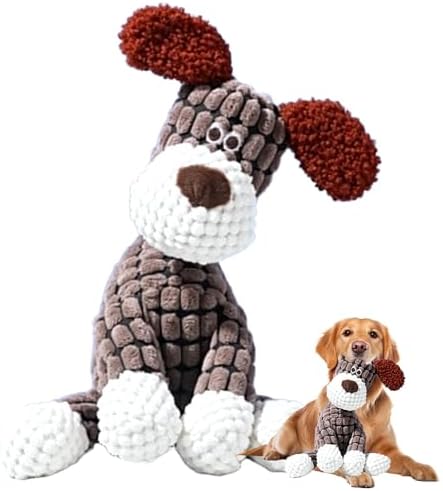 Eadwe 2026 New Dog Toys, Indestructible Plush Dog Toy, Dogs Toys for Aggressive Chewers, Dogs Squeaky Chew Toy for Indoor Pups Teething (C)