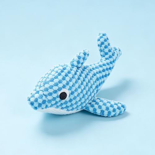 Ocean Plush Dog Toys, Squeaky Chew Toys for Puppy - Dolphin
