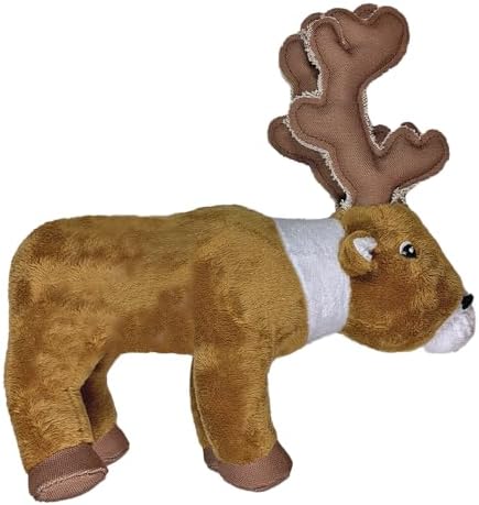 Spunky Pup Clean Earth Plush Caribou | Made from 100% Recycled Water Bottles | Large