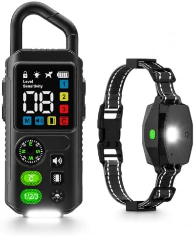 2-in-1 Dog Bark Collar & Shock Collar with Remote for 10-100lb