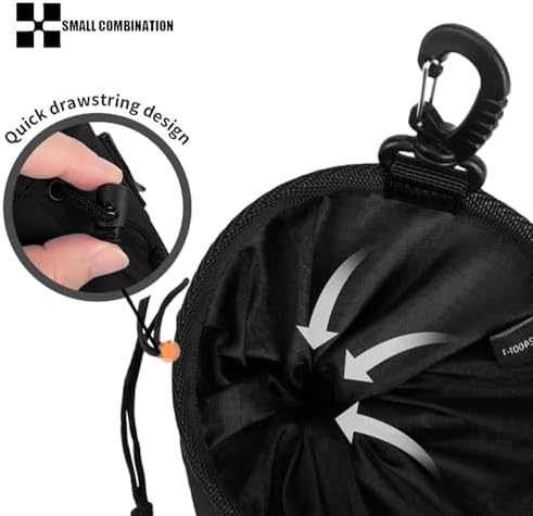 Dog Treat Pouch,Portable Puppy Dog Training Treat Bag,Hand Free Dog Walking Bag,Pet Feed Snack Reward Pocket,Dog Food Dispenser for Pet Puppy Travel or Outdoor Use (Black)