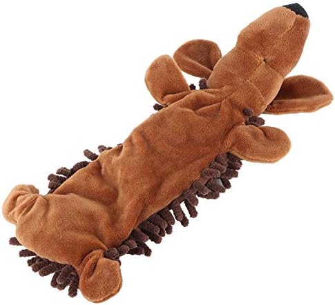 Dog Toys, Indestructible Plush Dog Toy for Aggressive Chewers(Brown Dog)