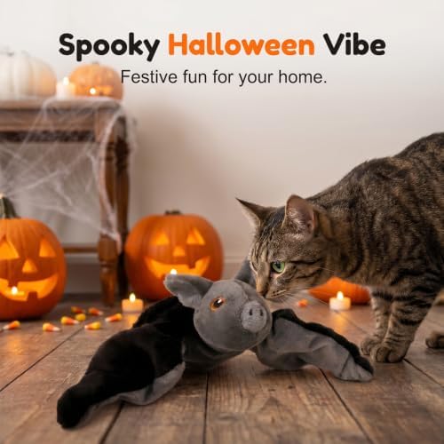 Flapping Bat Cat Toy, Interactive Self Play Pet Toy with USB Charging (A)