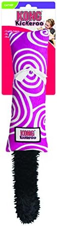 KONG Kickeroo Swirl Cat Toy – Plush with Crinkle Sound, Soft Catnip Toy for Indoor Cats – Assorted Colors