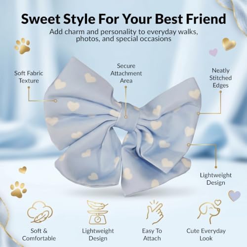 Velvet Pet Bow Tie Collar Accessory 10cm