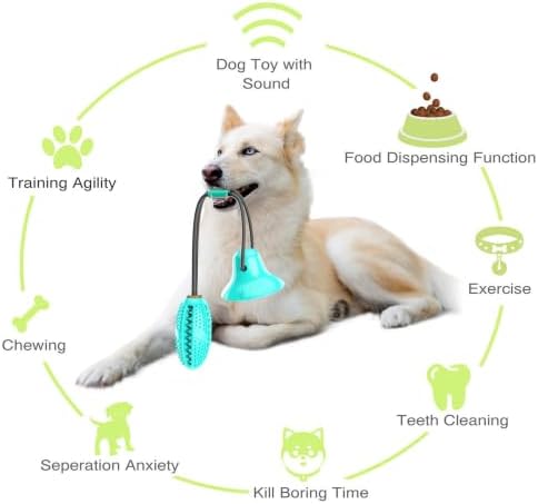 Pet Life ® 'Grip N' Play' Glass or Surface Suction Gripping Rope and Treat Dispensing Dental Football Interactive Dog Toy