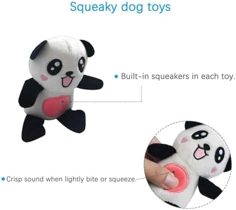 LEGEND SANDY Squeaky Plush Dog Toy Pack for Puppy, Small Puppy Chew Toys