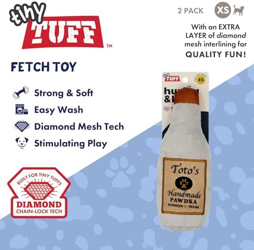 Huxley & Kent Tiny Tuff Plush Dog Toy, Toto's Pawdka