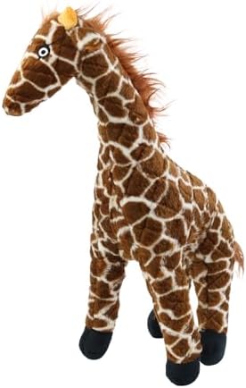 MIGHTY- Safari Giraffe - Squeaker-Multiple Layers. Made Durable, Strong & Tough. Interactive Play Dog Toy (Tug, Toss & Fetch). Machine Washable & Floats