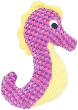 Ocean Plush Dog Toys, Squeaky Chew Toys for Puppy - Seahorse