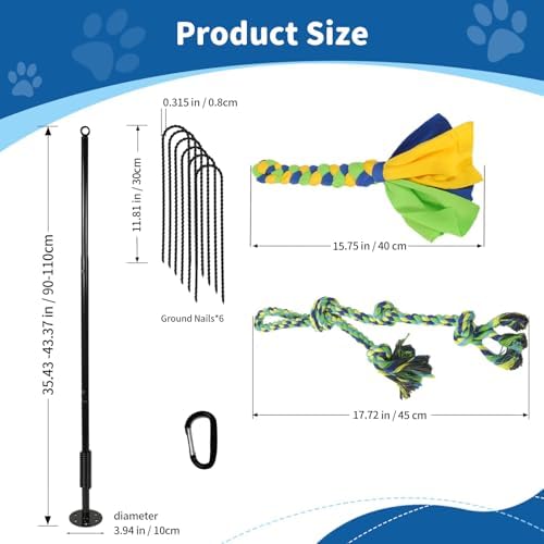 Outdoor Dog Toy,Interactive Dog Toys Outside Tug of War Dog Toy Interactive Exercise Game for Small Medium Large Dogs in Yard Park Playground Play Equipment
