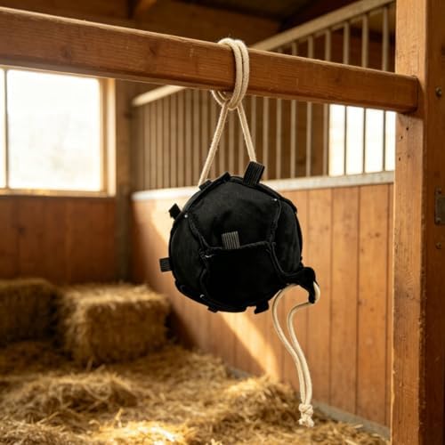 Carrot Shaped Horse Treat Ball, Slow Feeding Dispenser, Bite Resistant Equine Training Toy, Stress Relief Feeding Ball Accessory for Horse Stable Daily Use