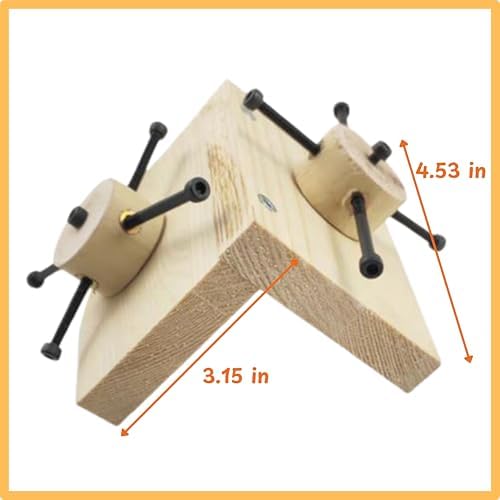Mouse Rat Enrichment Toys, Rat Foraging Toy, Rat Toys for Pet Rats in Cage, Guinea Pig Treats Feeder, Food Dispenser for Rodents Mouse Syrian Hamster Gerbil Bunny, Puzzle Accessories (S, Wood)