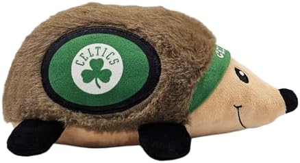 NBA Boston Celtics Plush Hedgehog Toy for Dogs & Cats, Cool Soft Pet Toy for Fun and Interactive Play, Dog Chew Toy with Squeaker, Licensed Hot Pet Toy