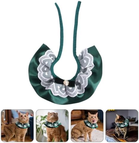 Cat Lace Neckwear with Pearl Bow Adjustable Polyester Collar