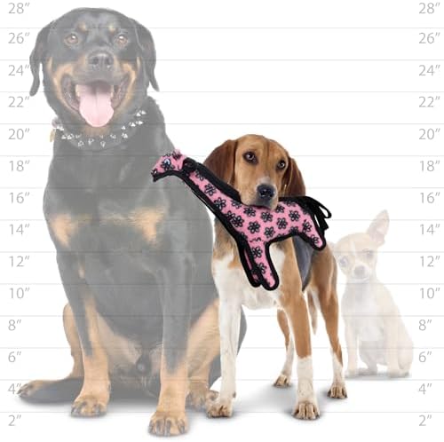 TUFFY® - Original : Giraffe Dog Toy : Ultra Durable Plush Dog Toy with Multiple Layers & Reinforced Seams, Washable and Floats, Original Construction