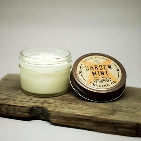 Garden Mint 4 Oz Scented Soy Aromatherapy Candle w/Jar