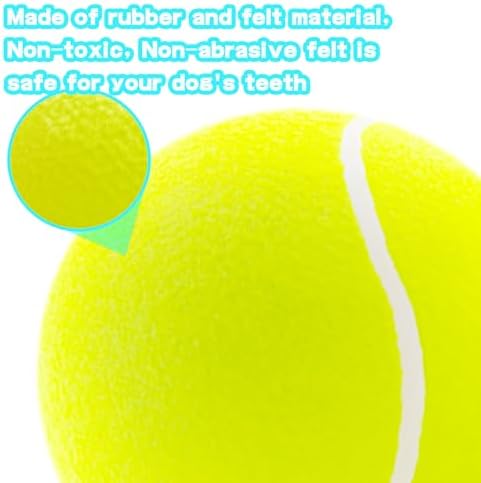 Banfeng Giant 8" Dog Tennis Ball Big Pet Toys Outdoor Sport Ball Interactive Toy for Small Medium Larger Dag(Yellow)