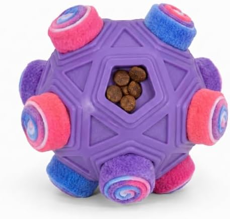 Dog Snuffle Ball, Upgraded Interactive Enrichment Slow Feeder Puzzle Toy