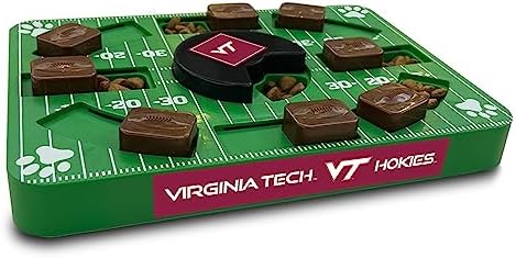 Pets First NCAA Virginia TECH Hokies Puzzle Toy, Puzzle Treat Dog Toy, Interactive Dog Treat Toy, Dog Puzzle Feeding Slow Toy