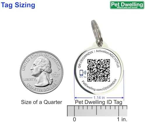 Pet Dwelling QR & NFC Pet Tag – Easy Scan Instant Location Alerts, Smart AI-Featured Pet Profile for Dogs (Green Paw)