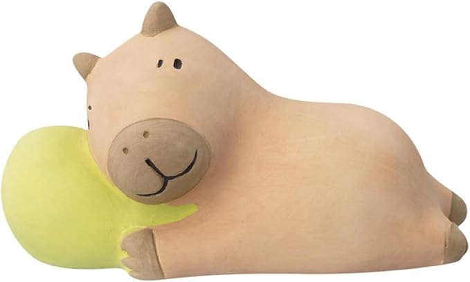 Stone Diffuser Sleeping Animals [ Designed in Japan] Non Electric Passive Diffuser for Essential Oil and Aromatherapy (Ceramic/Clay) (Sleeping Capybara)