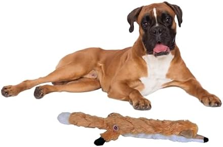 SPOT Skinneeez Extreme Quilted Fox - Durable, Stuffing Free Dog Toy with 4 Layers of Diamond Stitched Fabric & 2 Squeakers- Ideal for Medium and Large Aggressive Puppies and Dogs- 23in