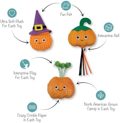 Fringe Studio Pet Toy, Witch of The Patch 3 PCS Cat Toy Mini Sets, PetShop Collection (904056)