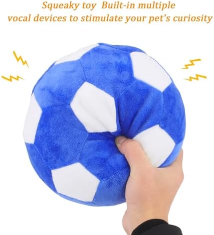 Plush Dog Toys Soccer Ball,7.1 Inch for Interactive Training