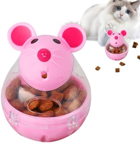 Cat Treat Toy Dispenser Small Slow Feeder Interactive Adjust Diet Exercise