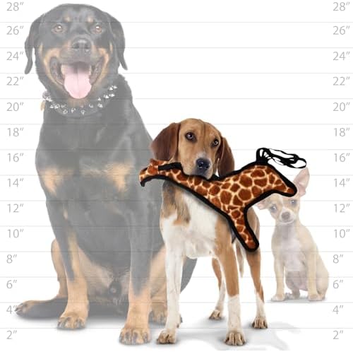 TUFFY® - 2 Pack Original : Giraffe Dog Toy : Ultra Durable Plush Dog Toy with Multiple Layers & Reinforced Seams, Washable and Floats, Original Construction