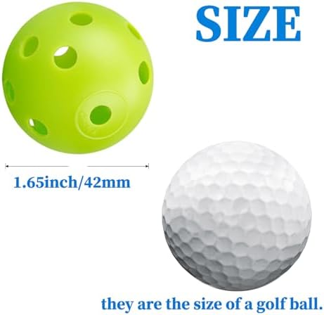 12Pcs Cat Ball Toy, Low Noise No Bells Holey Plastic Cat Balls, Funny Interactive Cats Toys for Indoor Cats, Firm Toy Balls for Kitten Puppy Ferret Bird (1.65", Green)