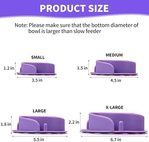 Slow Feeder Dog Bowls Insert, Bestalk Soft Silicone Slow Eating Feeder Insert with Suction Cups for Small, Medium and Large Dogs, Fit into Basic and Elevated Bowls