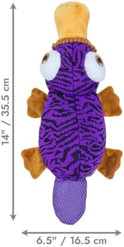 KONG Armor Dog Toy, Durable Plush (Platypus)