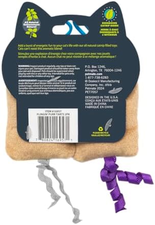 Quirky Kitty Flingin Purr Tarts Catnip Filled Interactive Cat Toys, 2 Pack