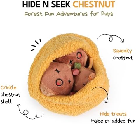 CHEWFFON Interactive Dog Toy, 4 Piece Set Hide-and-Seek to Keep Them Busy