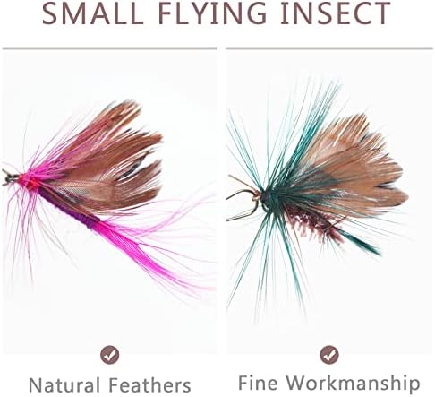 SONGWAY Mini Cat Wand Toy Replacement - 10 Pieces Insect Worm Cat Toys Attachments, Cat Feather Toy Refills