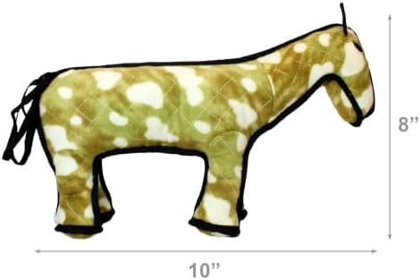 TUFFY® : 2 Pack Jr Horse Dog Toy: Ultra Durable Plush Toy with Multiple Layers & Reinforced Seams, Washable and Floats, Original Construction