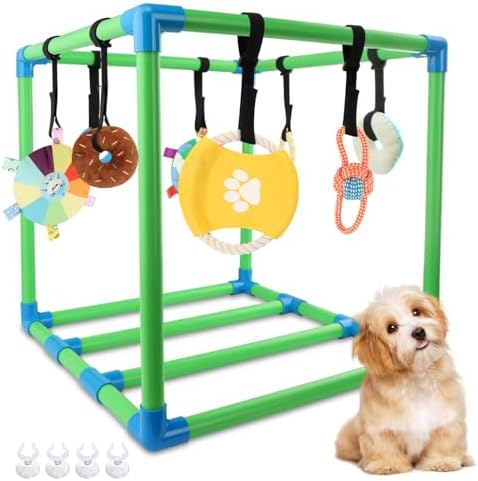 Puppy Play Gym with 8 Hanging Interactive Toys & 4 Suction Cups
