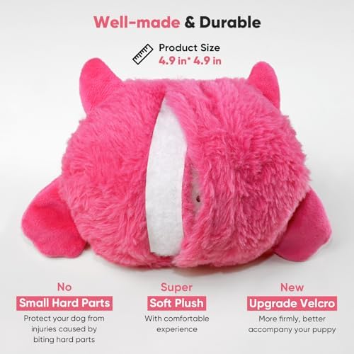 Petbobi Interactive Dog Toys for Small Medium Breeds Move Squeak Plush Ball